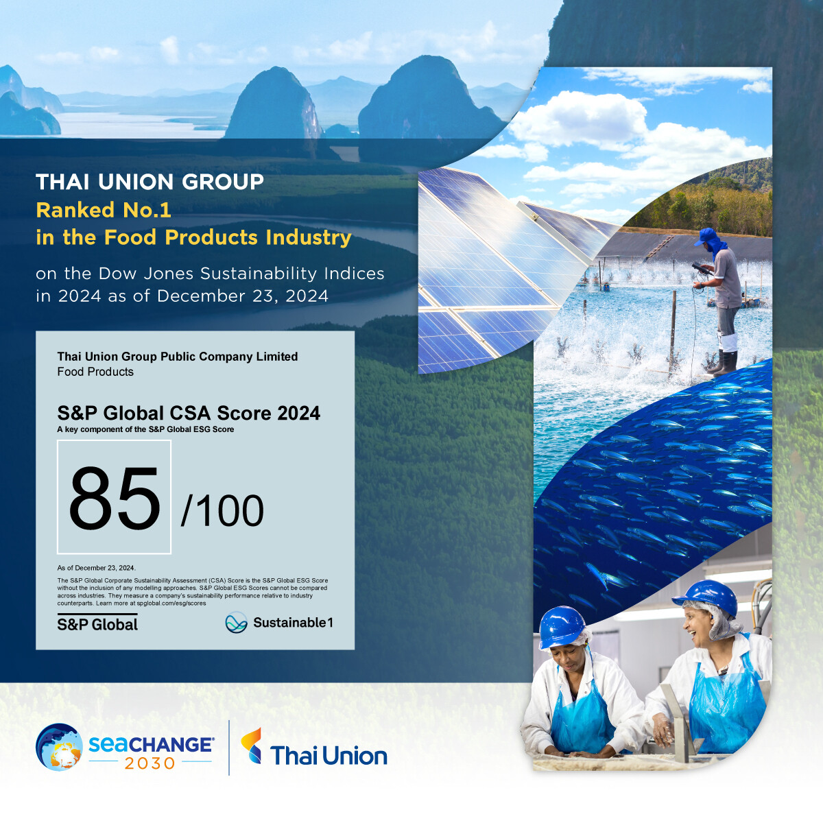 Thai Union Ranked No.1 in the Food Products Industry on Dow Jones Sustainability Indices for 2024