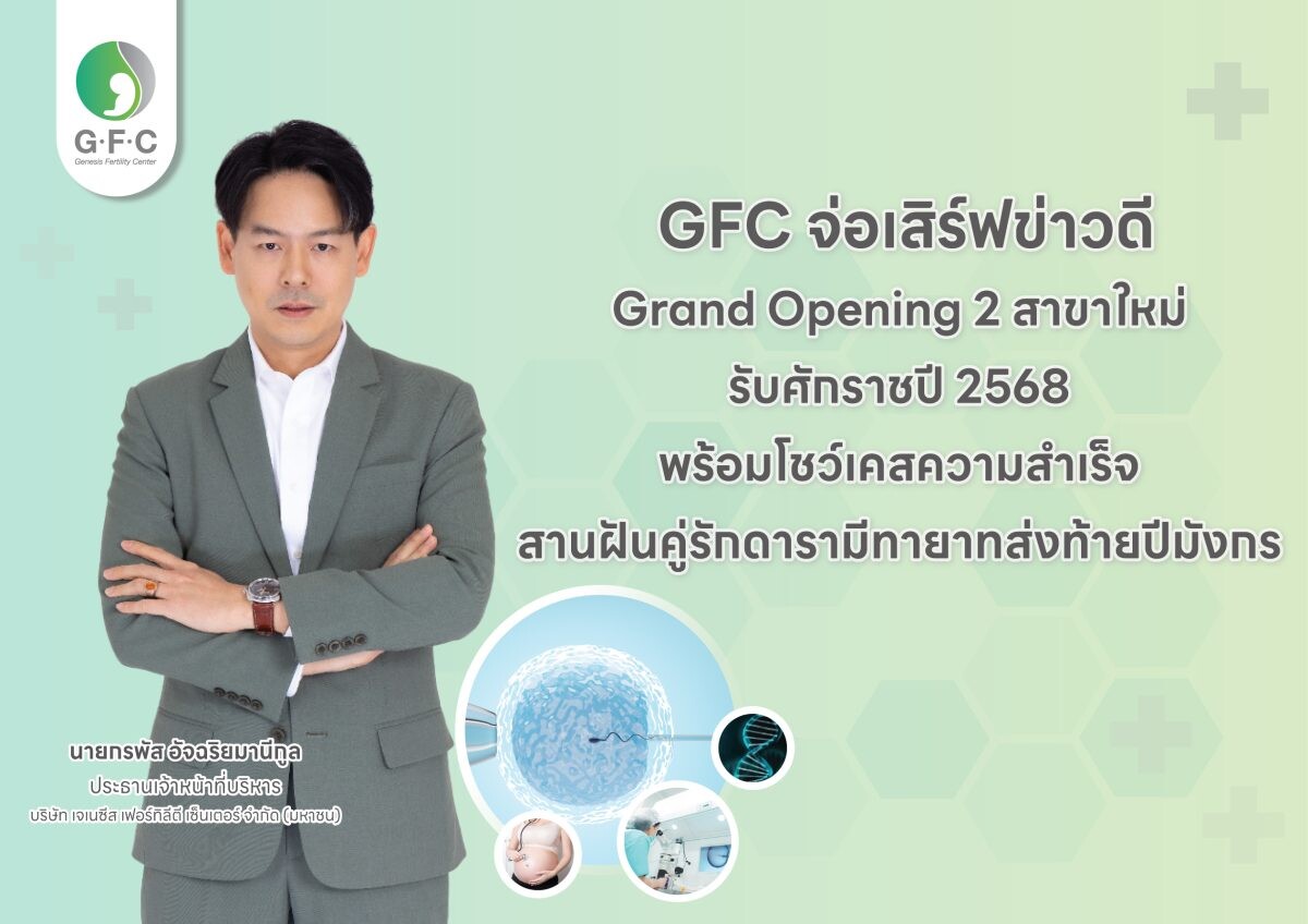 GFC จ่อเสิร์ฟข่าวดี Grand Opening 2 สาขาใหม่ รับศักราชปี 68 ทะยานสู่การสร้าง New S-Curve