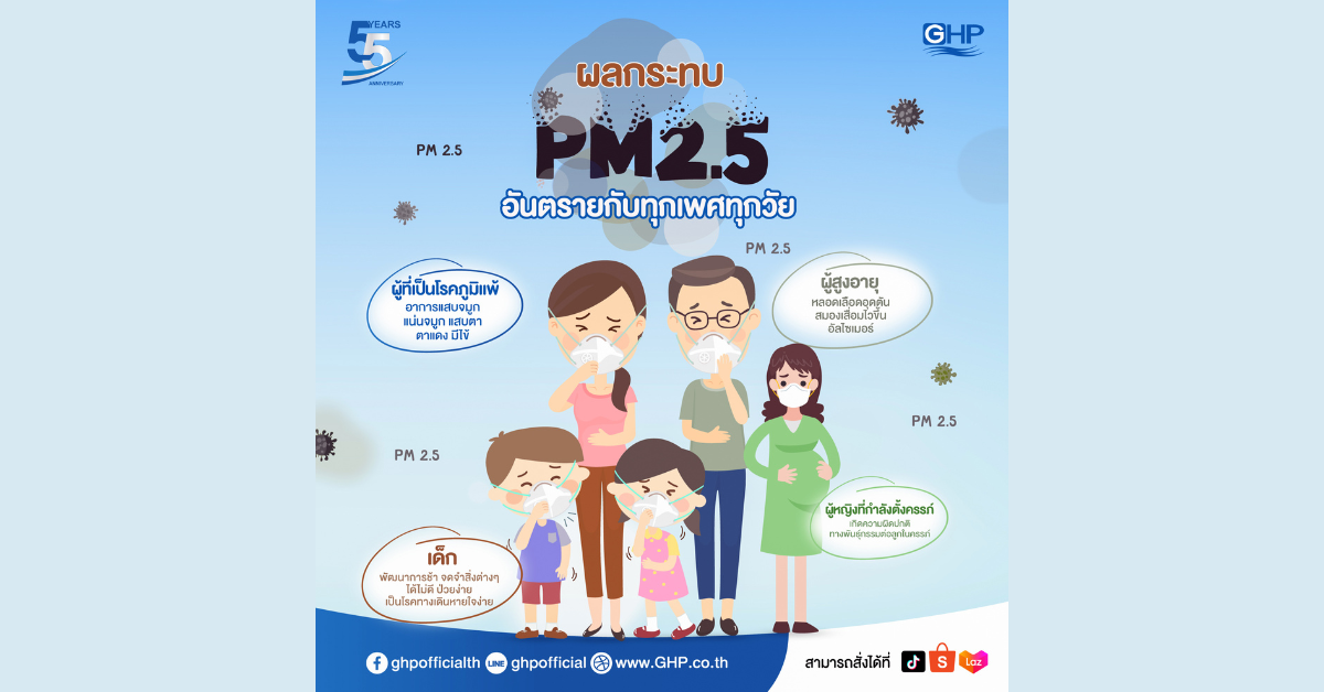 ผลกระทบ PM2.5 อันตรายกับทุกเพศทุกวัย