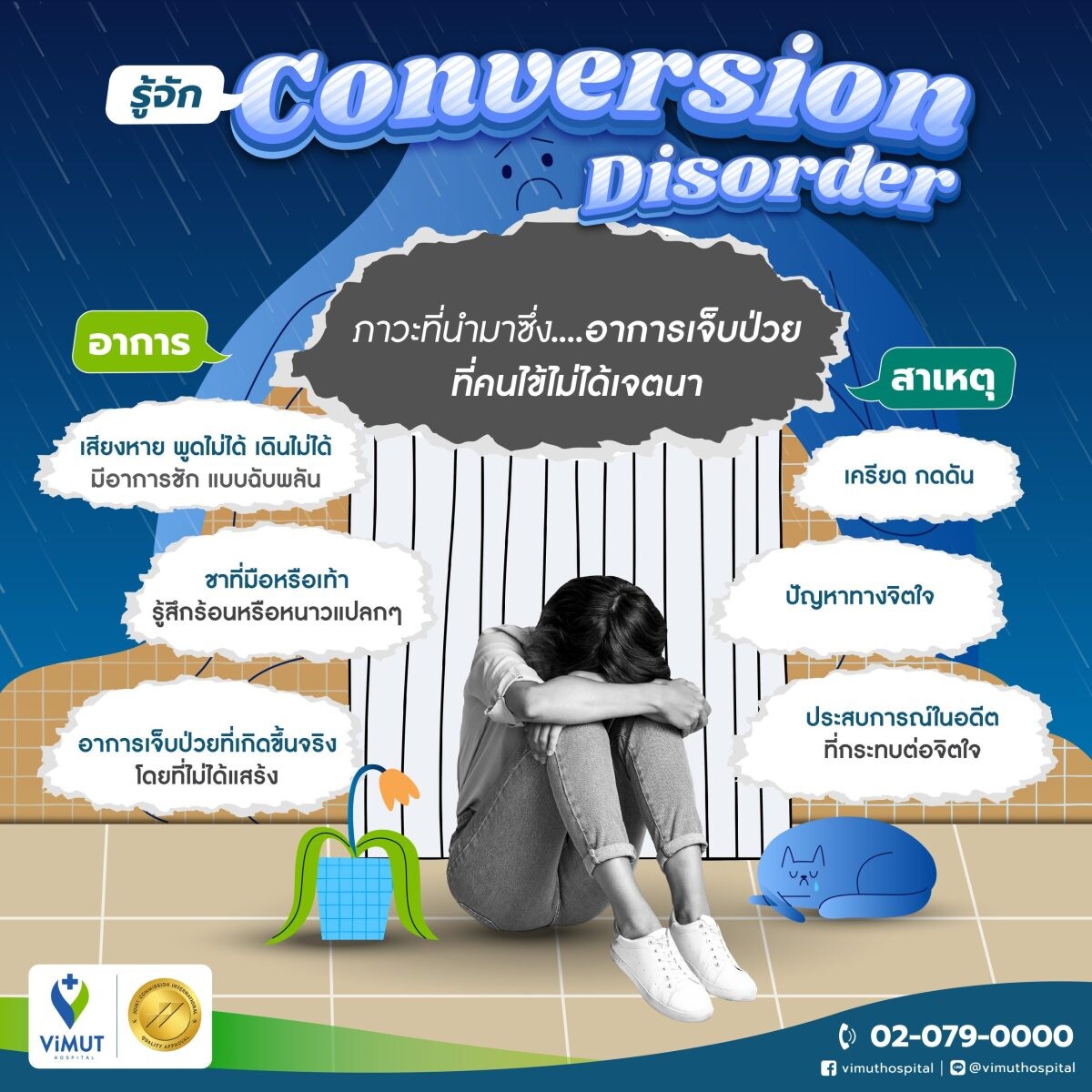 เมื่อใจเจ็บ…ร่างกายก็ป่วย ชวนรู้จัก Conversion Disorder โรคที่ต้องการความเข้าใจไม่ใช่คำวิจารณ์