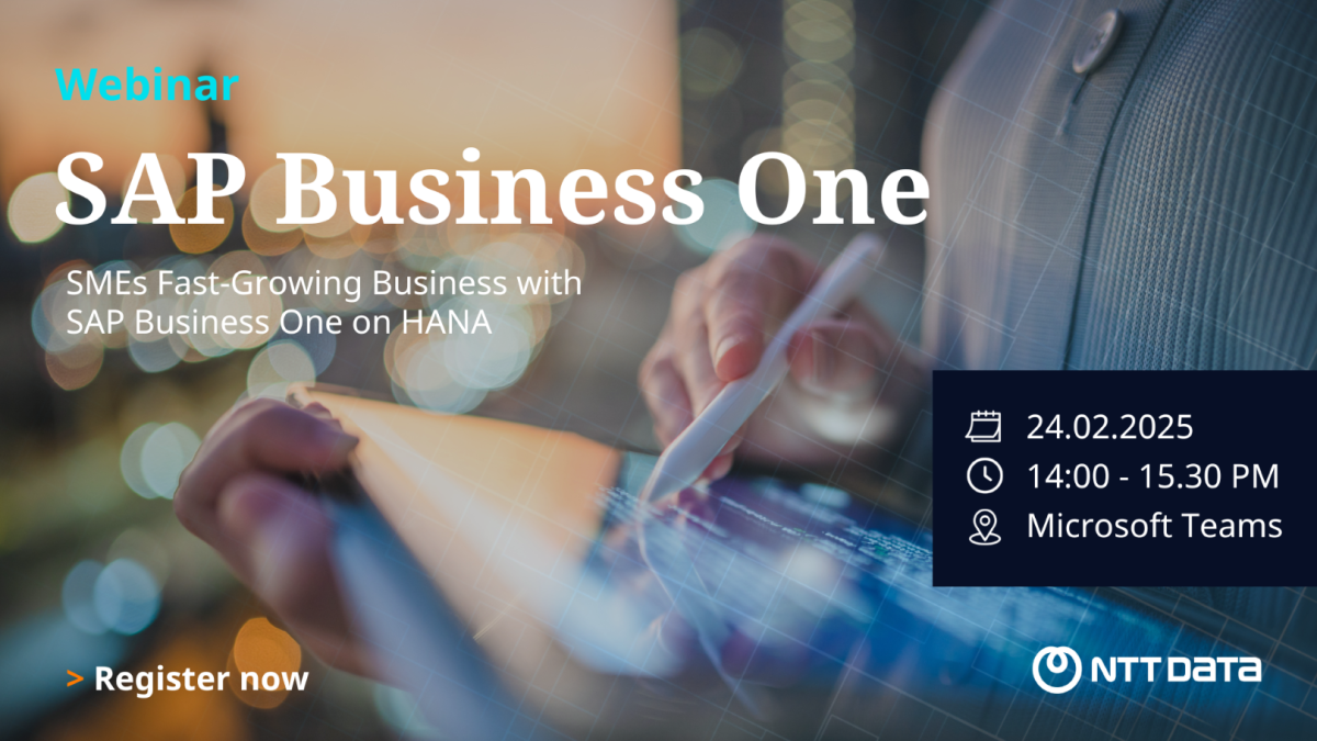 NDBS Thailand เชิญร่วมงานสัมมนาออนไลน์ในหัวข้อ"SMEs Fast-Growing Business with SAP Business One on HANA" - วันจันทร์ที่ 24 กุมภาพันธ์ 2568