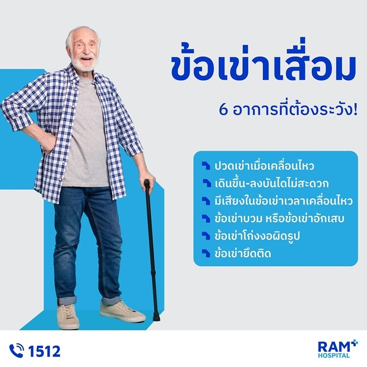 "ข้อเข่าเสื่อม" 6 อาการที่ต้องระวัง!