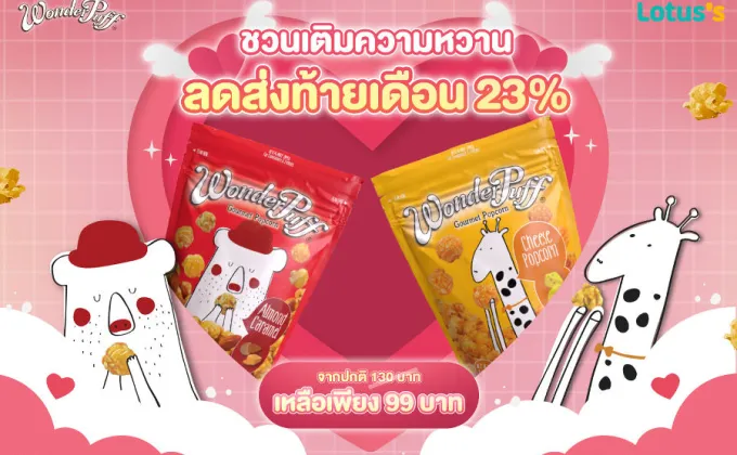 วันเดอร์พัฟฟ์ ลดส่งท้ายเดือน 23%