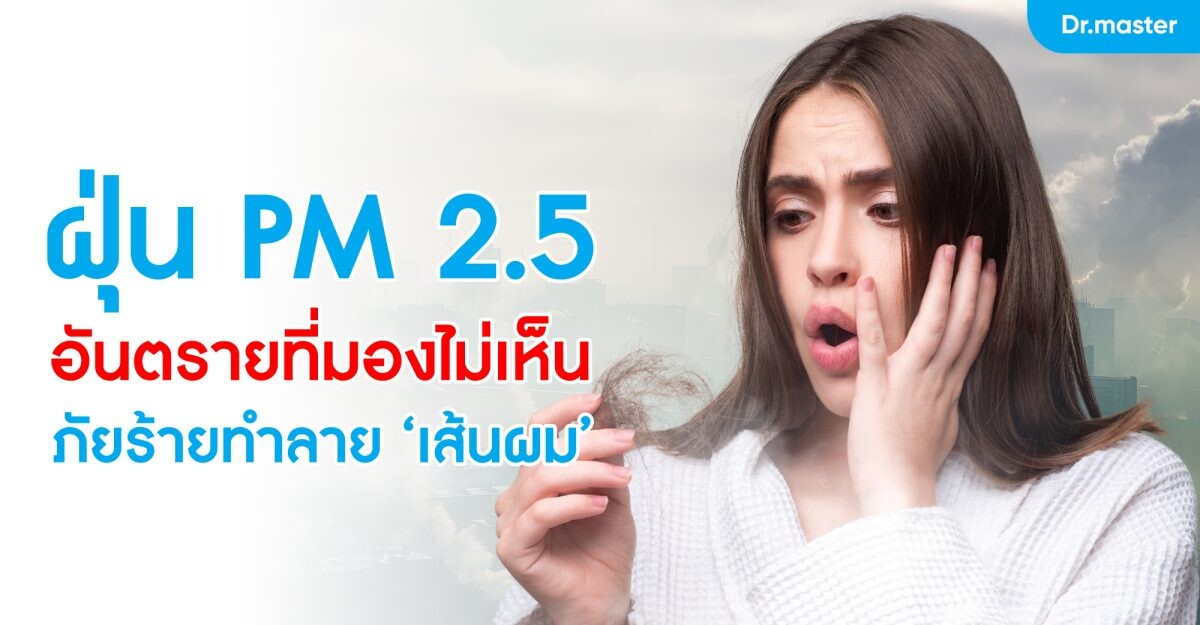 ฝุ่น PM 2.5 อันตรายที่มองไม่เห็นด้วยดวงตา ภัยร้ายทำลายเส้นผม