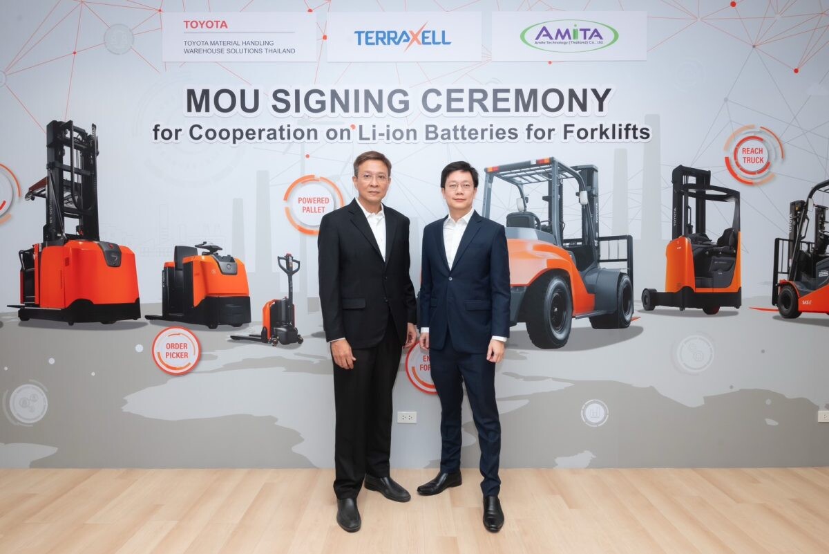 EA and Toyota Material Handling Warehouse Solutions (Thailand) Unite to Develop Clean Energy for Electric Forklifts, Elevating Thailand's Logistics Industry