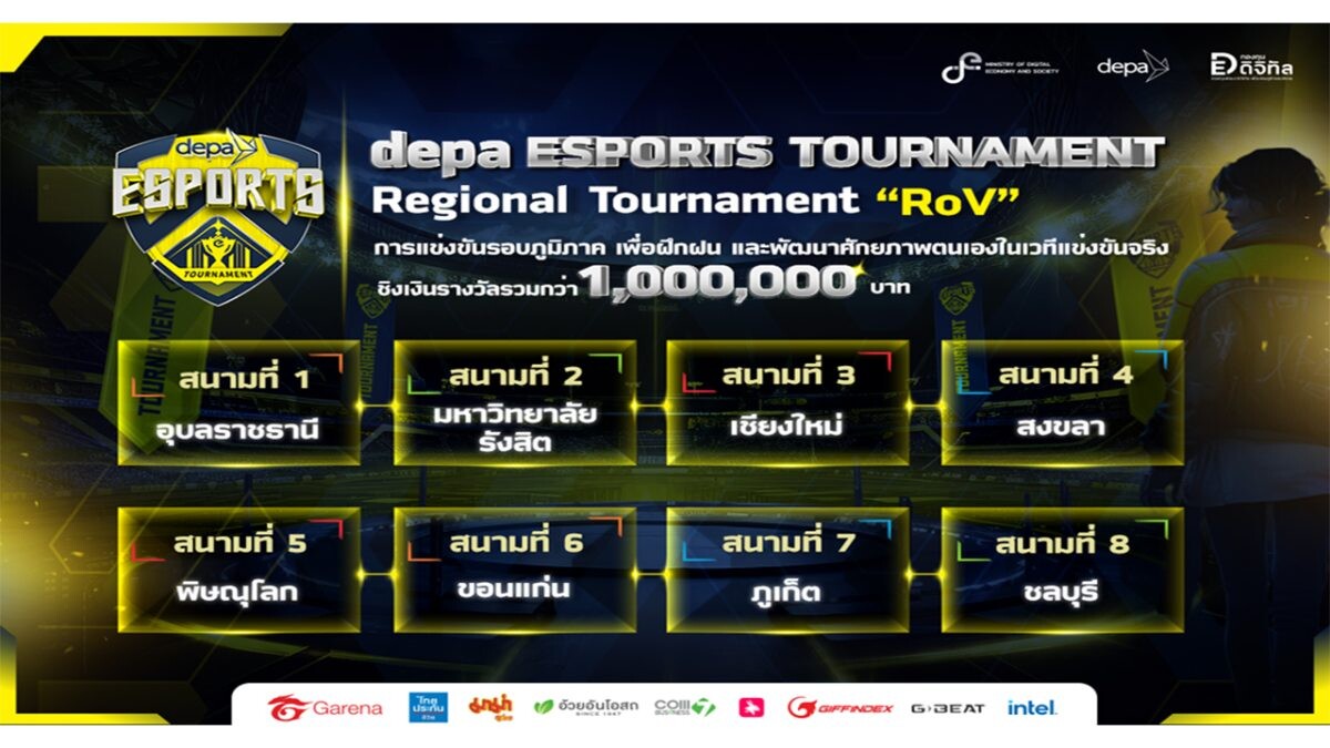 "depa ESPORTS" เดินหน้าปั้นกำลังคนสายอีสปอร์ต เตรียมเปิดฉาก depa ESPORTS REGIONAL TOURNAMENT ประเดิมสนามแรกที่อุบลราชธานี 21 มี.ค.นี้